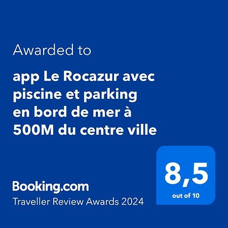 App Le Rocazur Avec Piscine Et Parking En Bord De Mer A 500M Du Centre Ville ม็องตง ภายนอก รูปภาพ