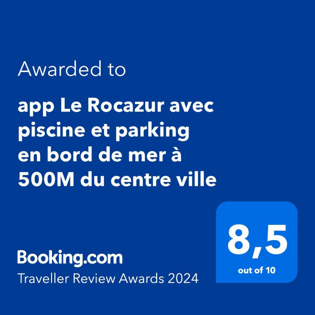 App Le Rocazur Avec Piscine Et Parking En Bord De Mer A 500M Du Centre Ville ม็องตง ภายนอก รูปภาพ
